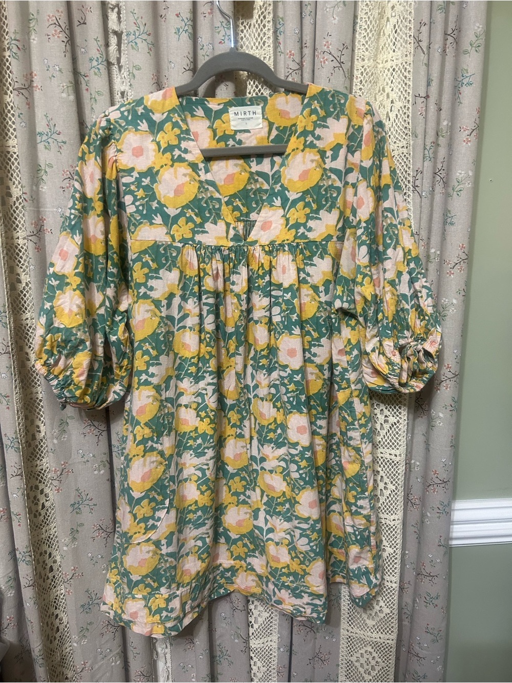 MIRTH Belem Dress in Camelia Bloom | Size Large